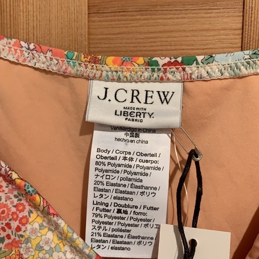 NWT J Crew Liberty Fabric One Piece Belted Floral Swimsuit 16 - Picture 8 of 9
